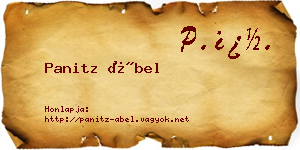 Panitz Ábel névjegykártya
